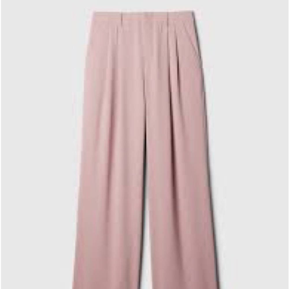 GAP 365 High Rise Pleated Trousers Antique Pink Sz 16